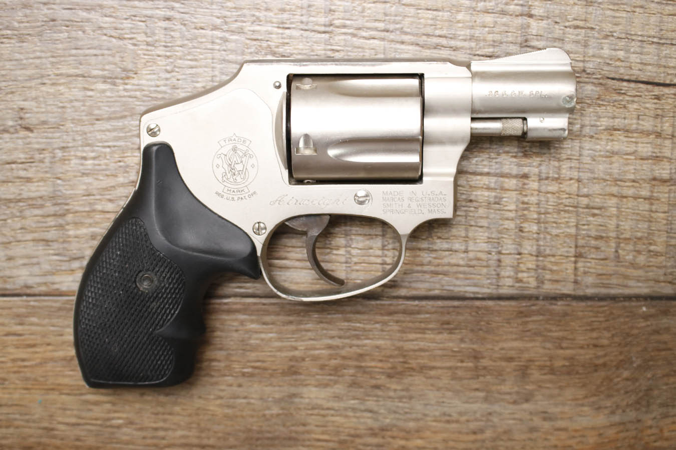 SMITH AND WESSON 442 Airweight 38SW SPL Police Trade-In Revolver