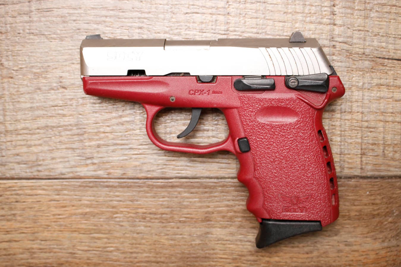 SCCY CPX-1 9mm Police Trade-In Pistol with Crimson Red Frame