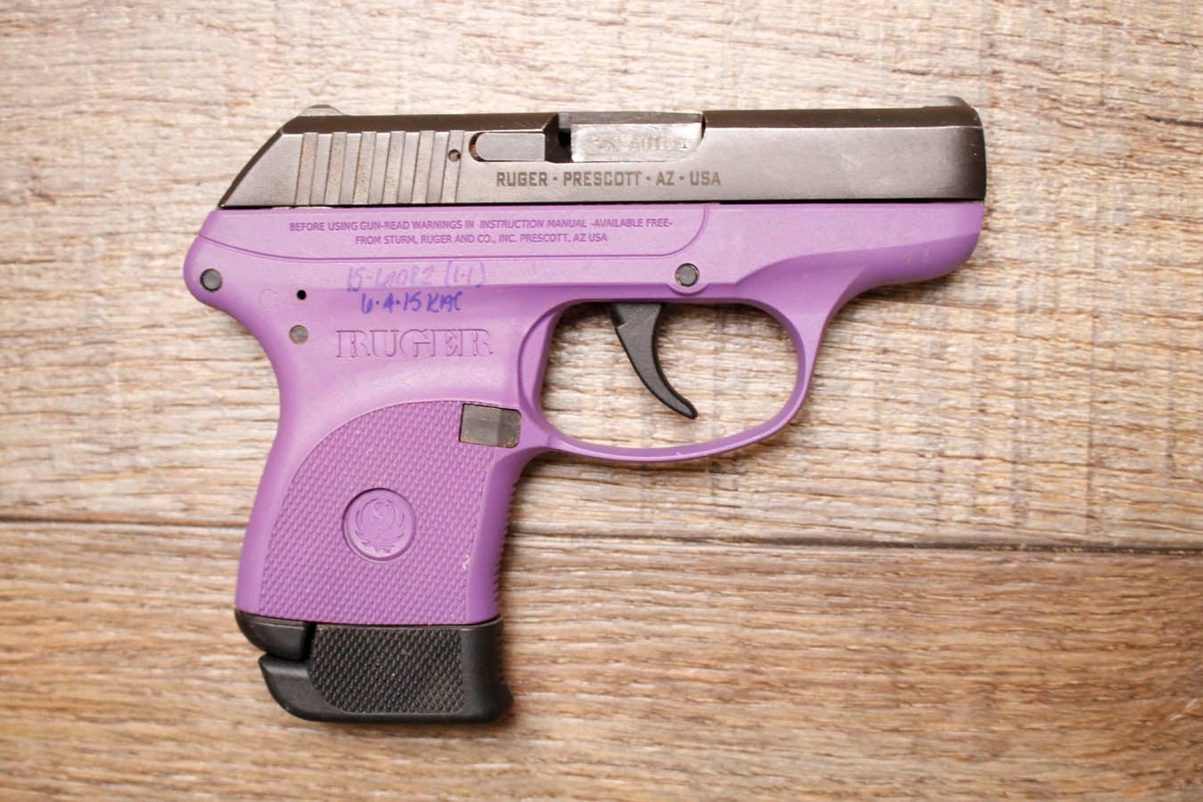 RUGER LCP 380 ACP Police Trade-In Pistol with Lady Lilac Frame