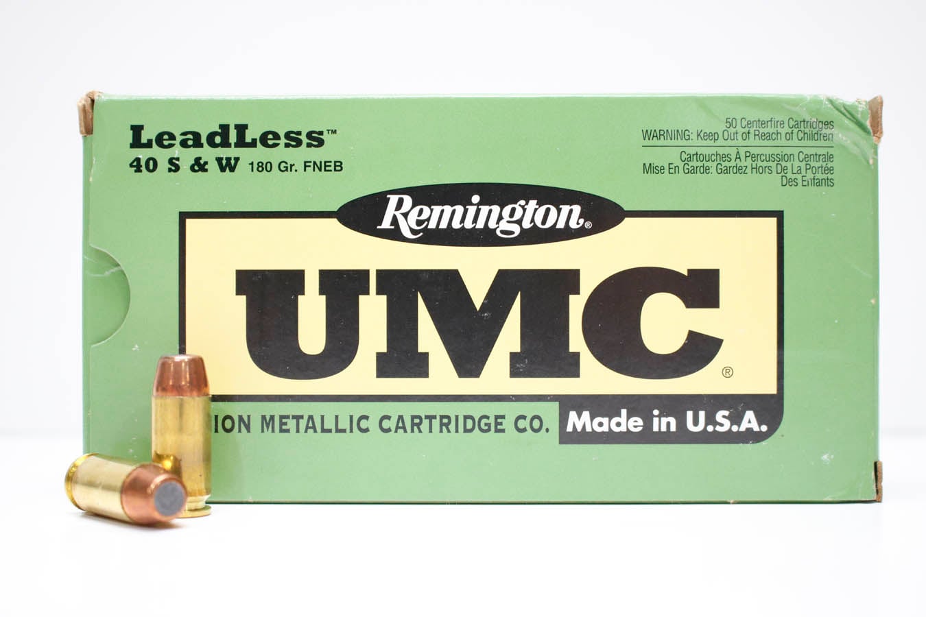REMINGTON 40 S&W 180 gr FNEB Leadless UMC Police Trade Ammo 50/Box