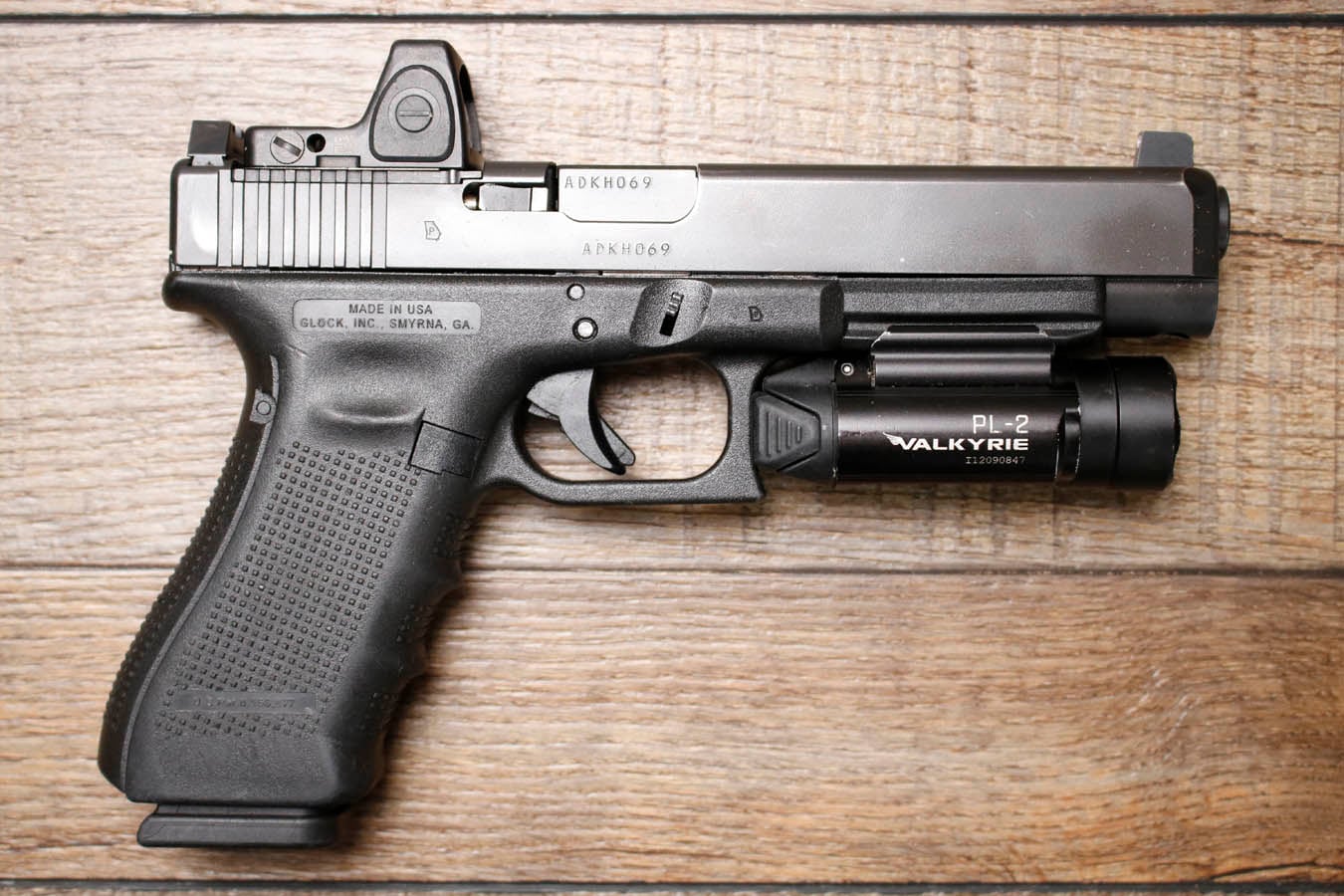 GLOCK 35 Gen 4 MOS 40 S&W Police Trade-In Pistol with Trijicon RMR Red Dot and PL-2 Light