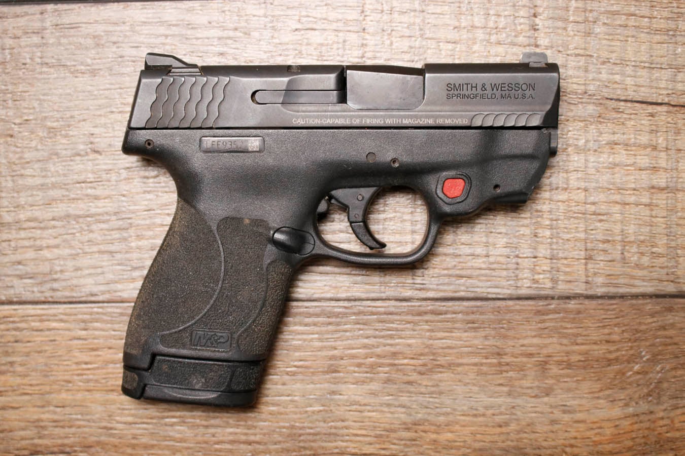 SMITH AND WESSON M&P40 Shield M2.0 40 S&W Police Trade-In Pistol with Crimson Trace Laser