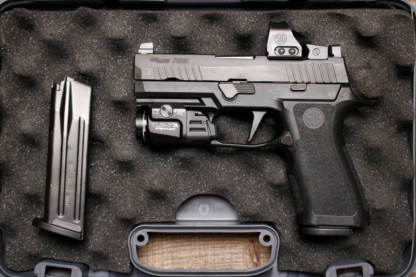 SIG SAUER P320 X Carry 9mm Police Trade-In Pistol with Romeo 1 Pro Red Dot/ TLR-7A (Very Good Condition)