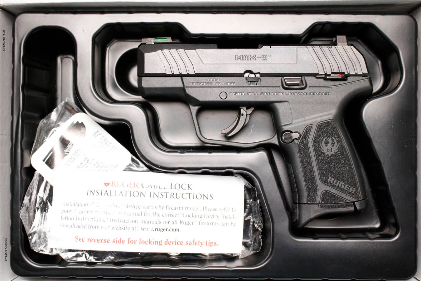 RUGER Max-9 9mm Optic Ready Police Trade-In Pistol with Original Box