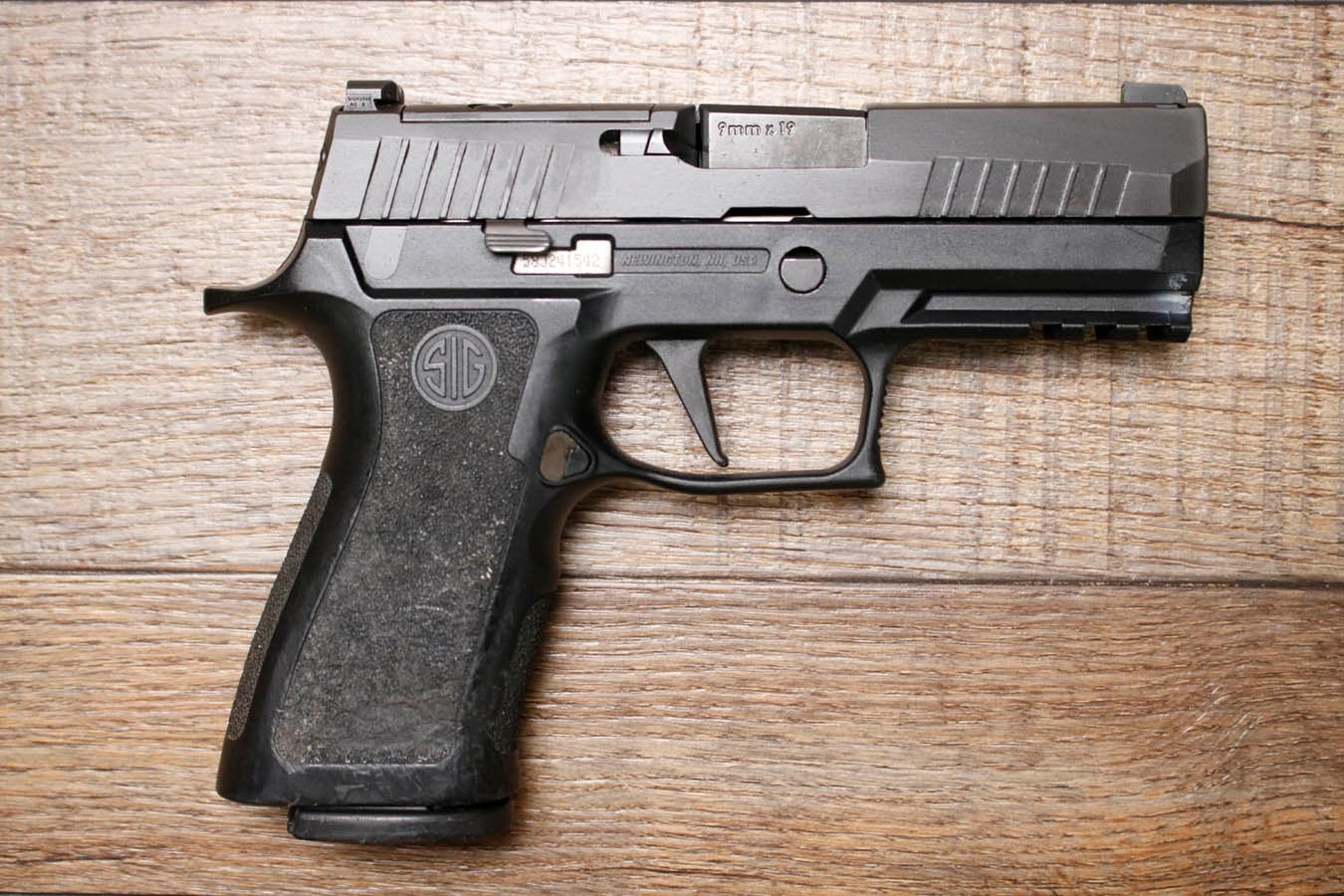SIG SAUER P320 X Carry 9mm Optic Ready Police Trade-in Pistol with Scioto County Sheriffs Office Markings (Fair Condition)