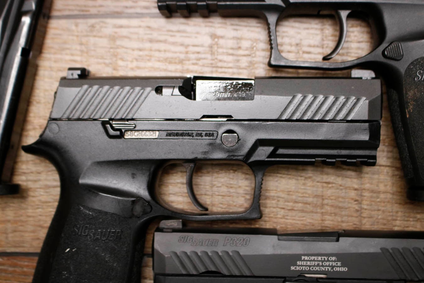 SIG SAUER P320 Carry 9mm Police Trade-In Pistol with Scioto County Ohio Sheriffs Office Markings (Good Condition)