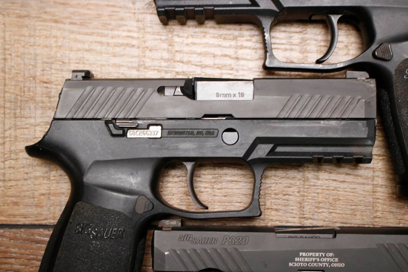 SIG SAUER P320 Carry 9mm Police Trade-In Pistol with Scioto County Sheriffs Office Markings (Fair Condition)