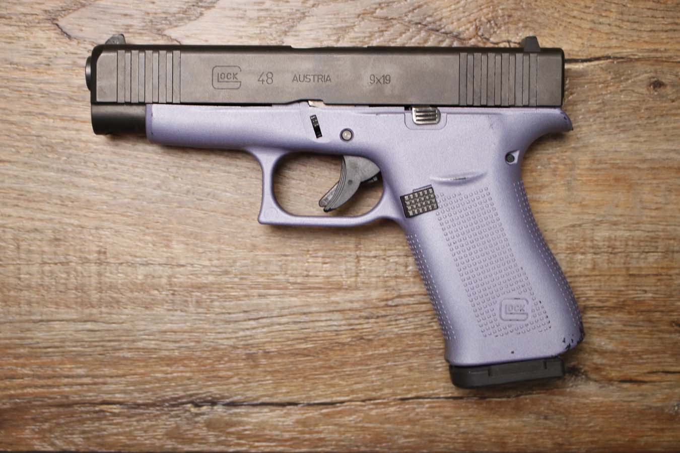 GLOCK 48 9mm Police Trade-In Pistol with Orchid Purple Frame