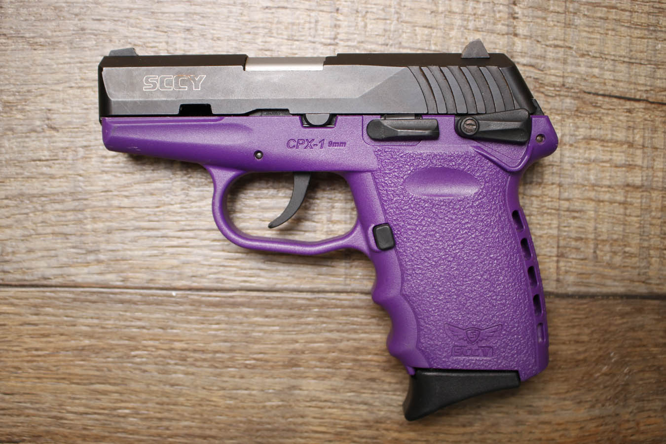 SCCY CPX-1 9mm Police Trade-In Pistol with Purple Frame
