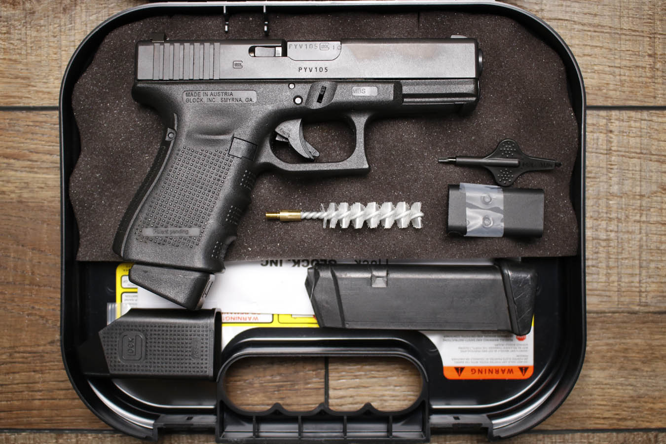 GLOCK 19 Gen 4 9mm Police Trade-In Pistol with Two Magazines and Original Box
