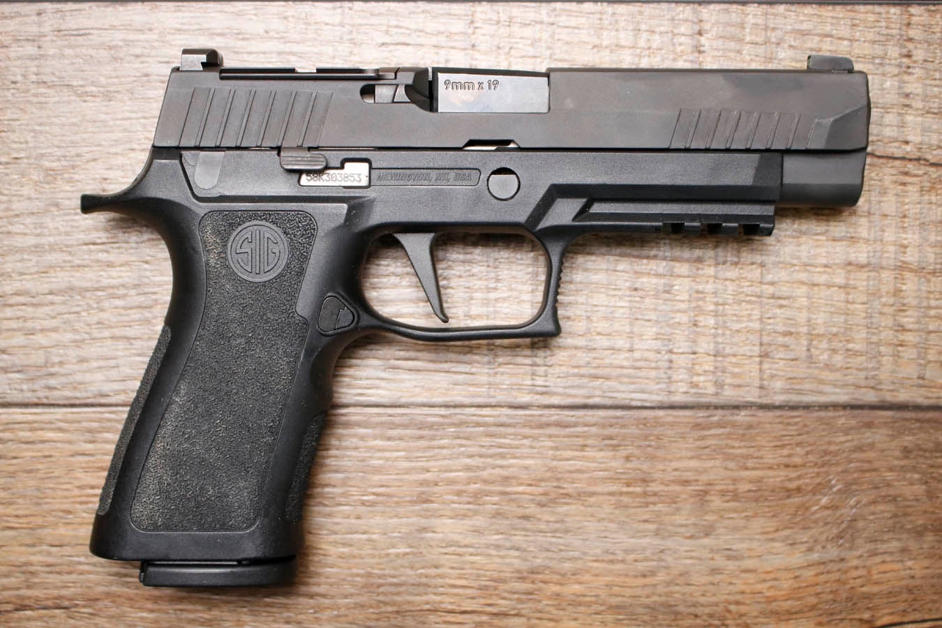 SIG SAUER P320 X-Series Full Size Optic Ready 9mm Police Trade-In Pistol (Very Good Condition) with Night Sights