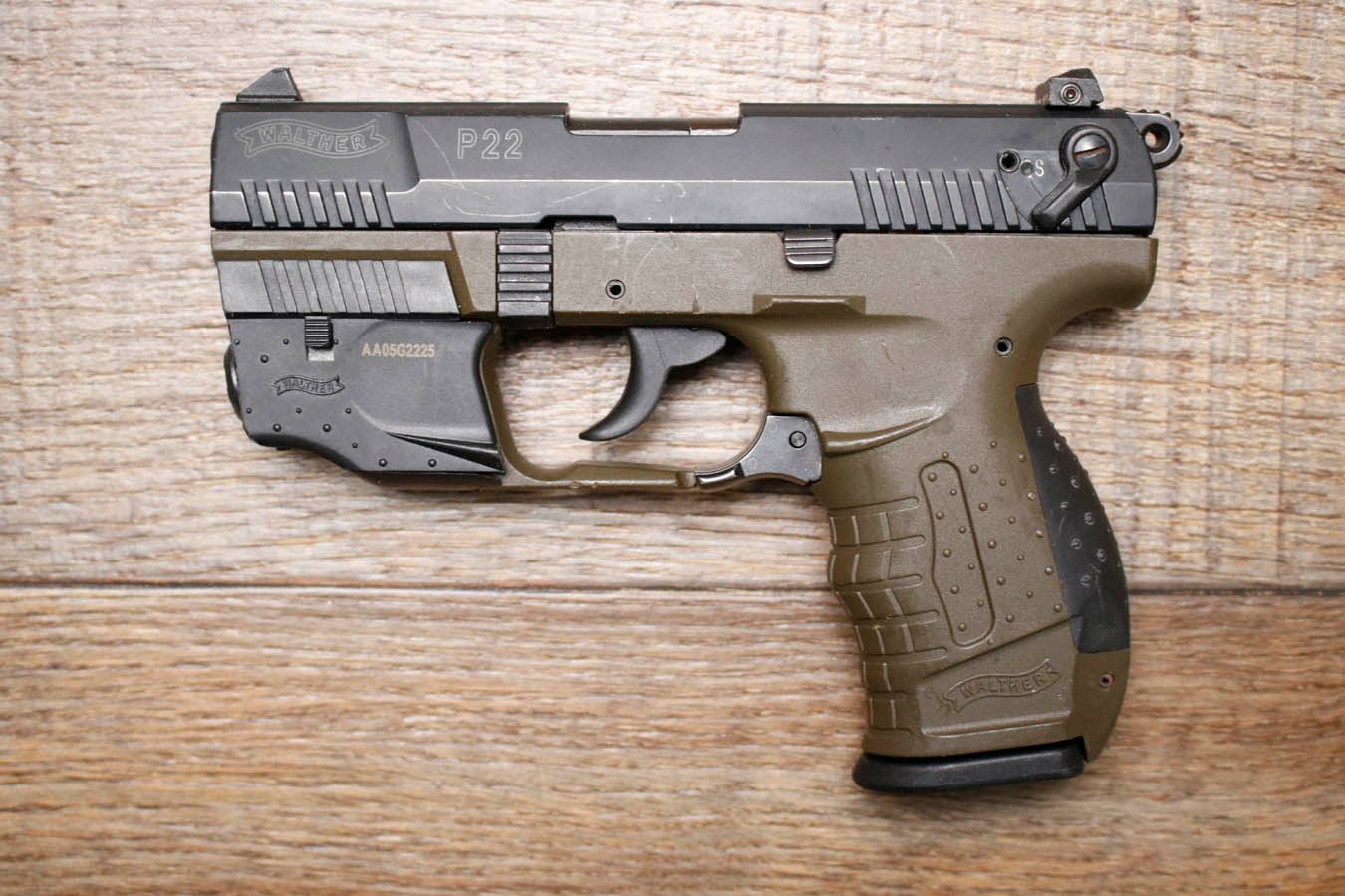 WALTHER P22 22LR Police Trade-In Pistol with Walther Laser