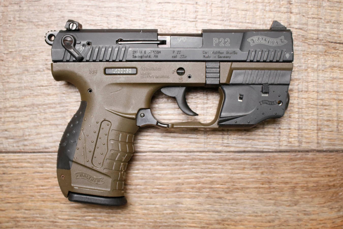 WALTHER P22 22LR Police Trade-In Pistol with Walther Laser