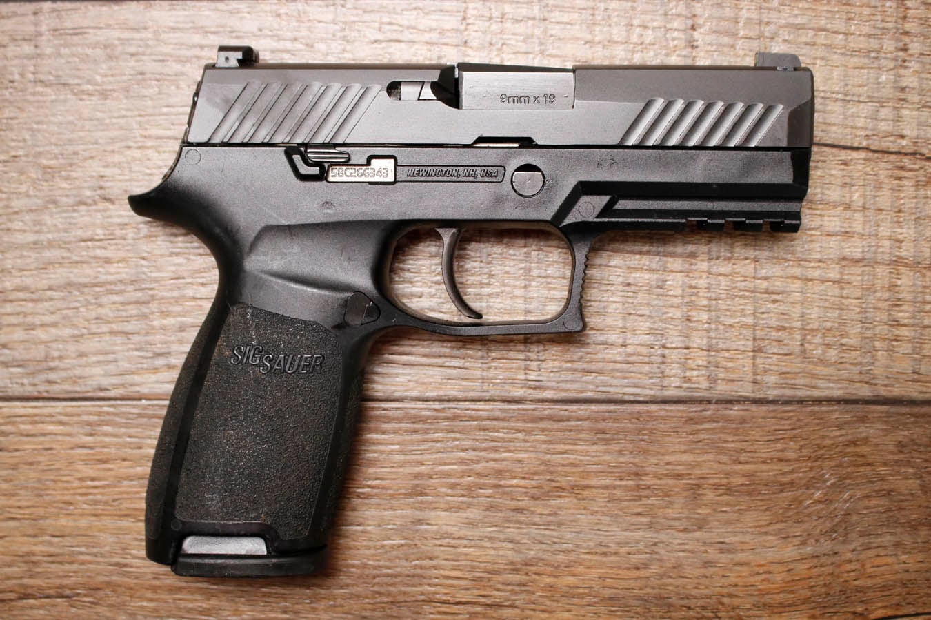 SIG SAUER P320 Carry 9mm Police Trade-In Pistol with Scioto County Sheriffs Office Stamp (Very Good Condition