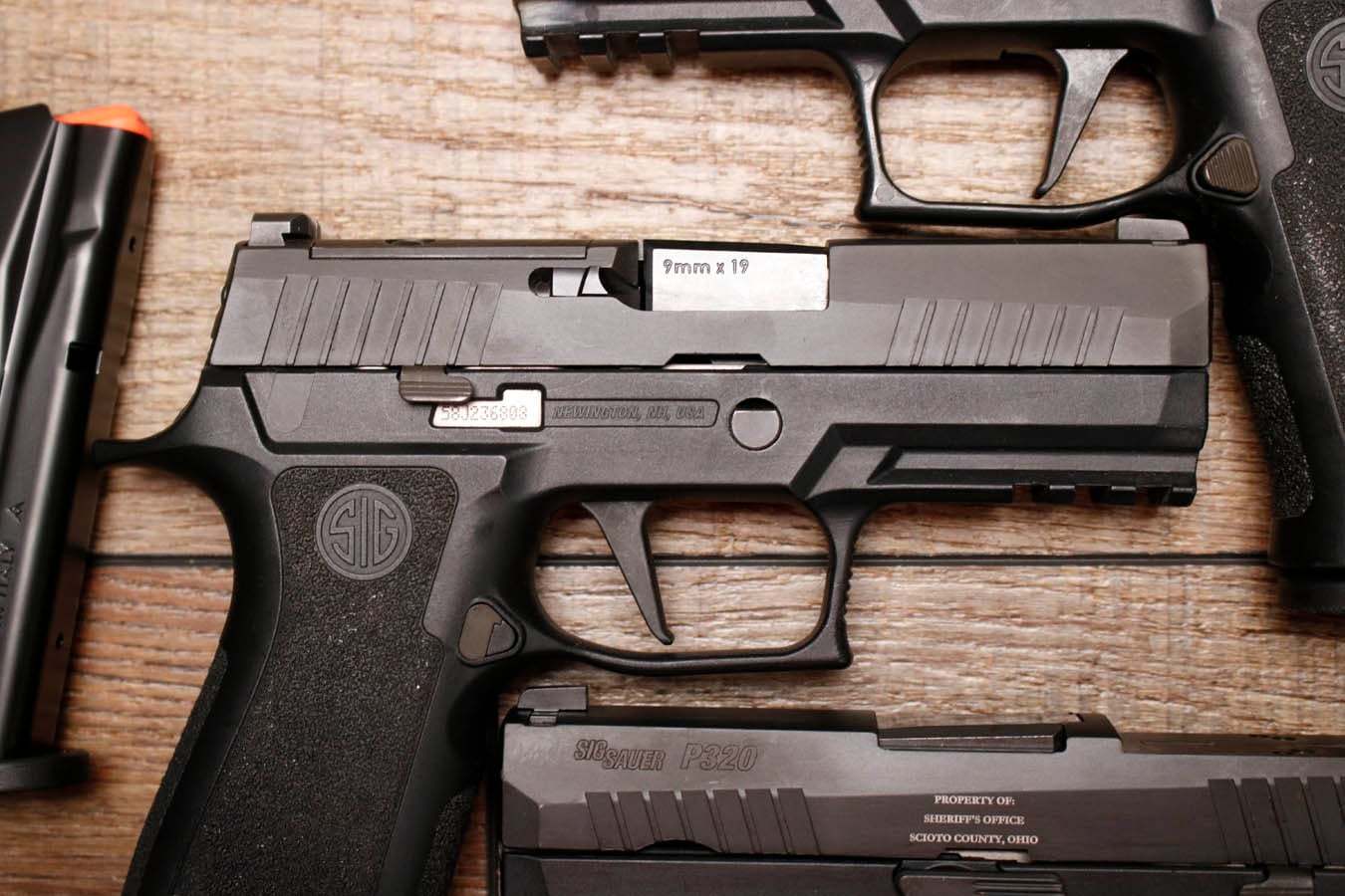 SIG SAUER P320 X Carry 9mm Police Trade-In Pistol with Scioto County Sheriffs Office Stamp (Good Condition)
