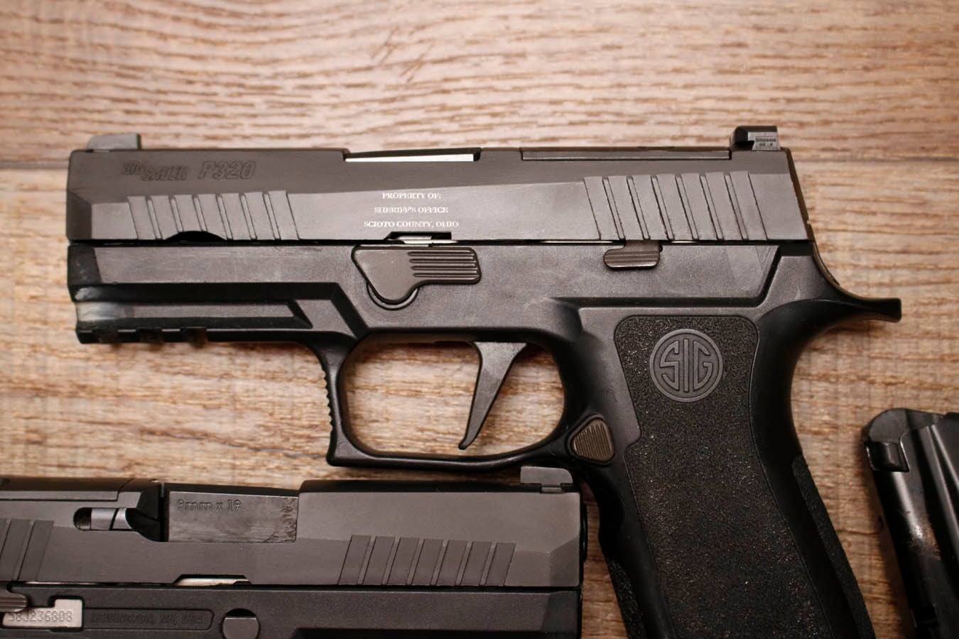 SIG SAUER P320 X Carry 9mm Police Trade-In Pistol with Scioto County Sheriffs Office Stamp (Good Condition)