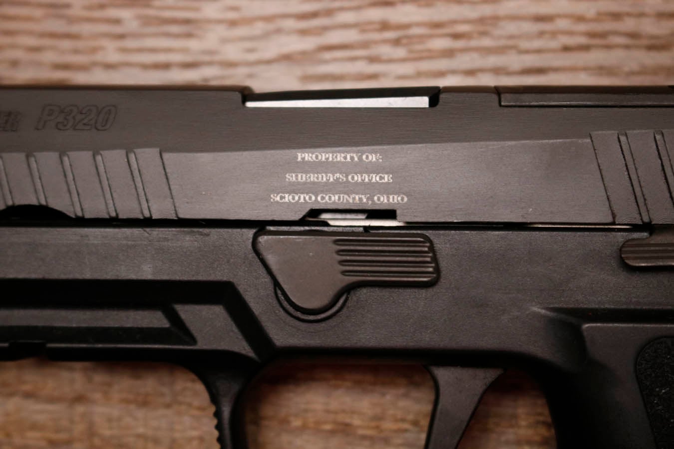 SIG SAUER P320 X Carry 9mm Police Trade-In Pistol with Scioto County Sheriffs Office Stamp (Good Condition)