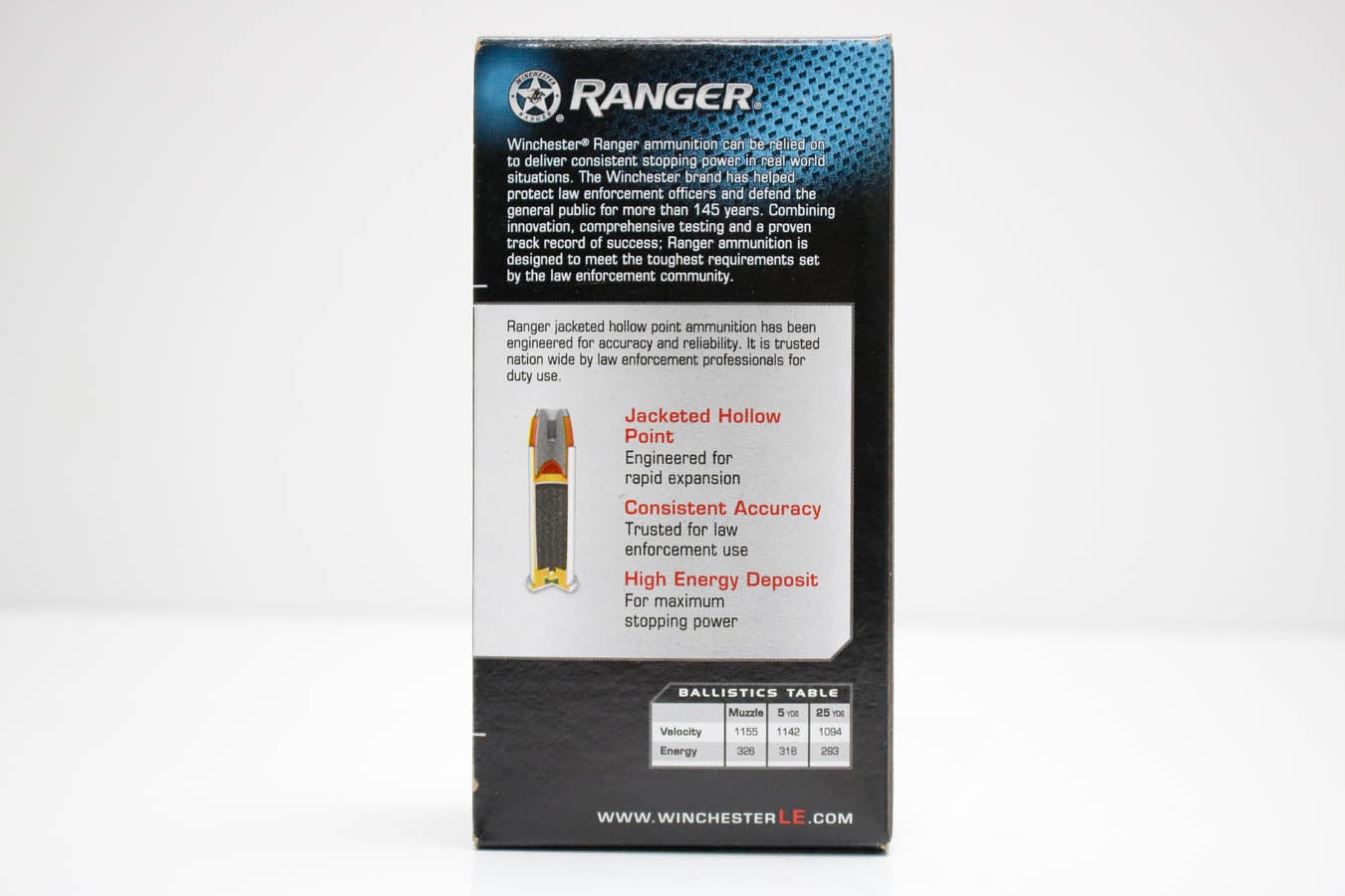 WINCHESTER 38 Special +P 110 gr Ranger JHP Police Trade-In Ammo 50/Box