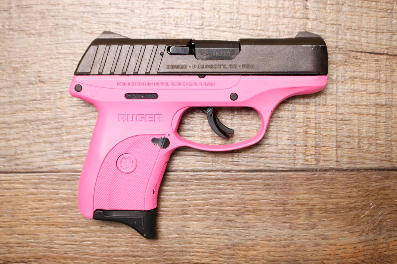 RUGER EC9S 9mm Police Trade-In Pistol with Pink Grip Frame