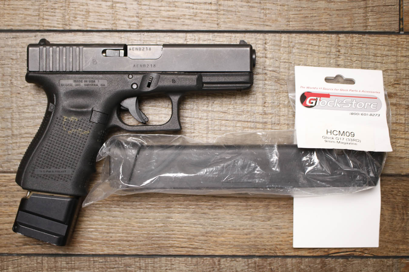 GLOCK 19 Gen 4 9mm Police Trade-In Pistol with Two Magazines