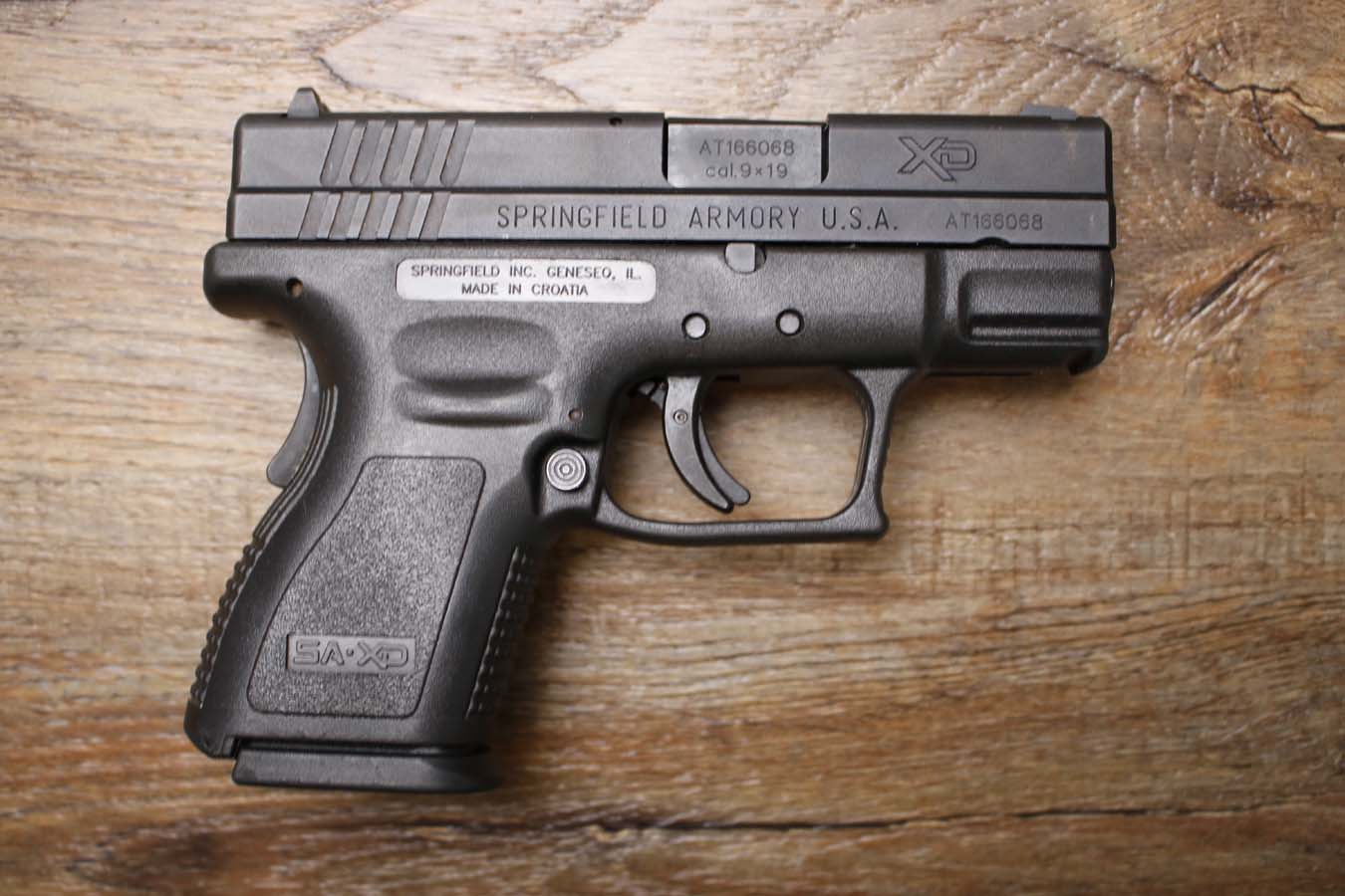 SPRINGFIELD XD-9 Subcompact 9mm Police Trade-In Pistol