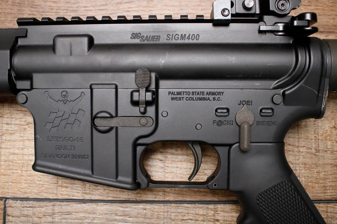 PALMETTO STATE ARMORY Letsgo-15 5.56mm Police Trade-In Limited Joe Biden Lets Go Brandon AR Pistol with SIG M400 Upper