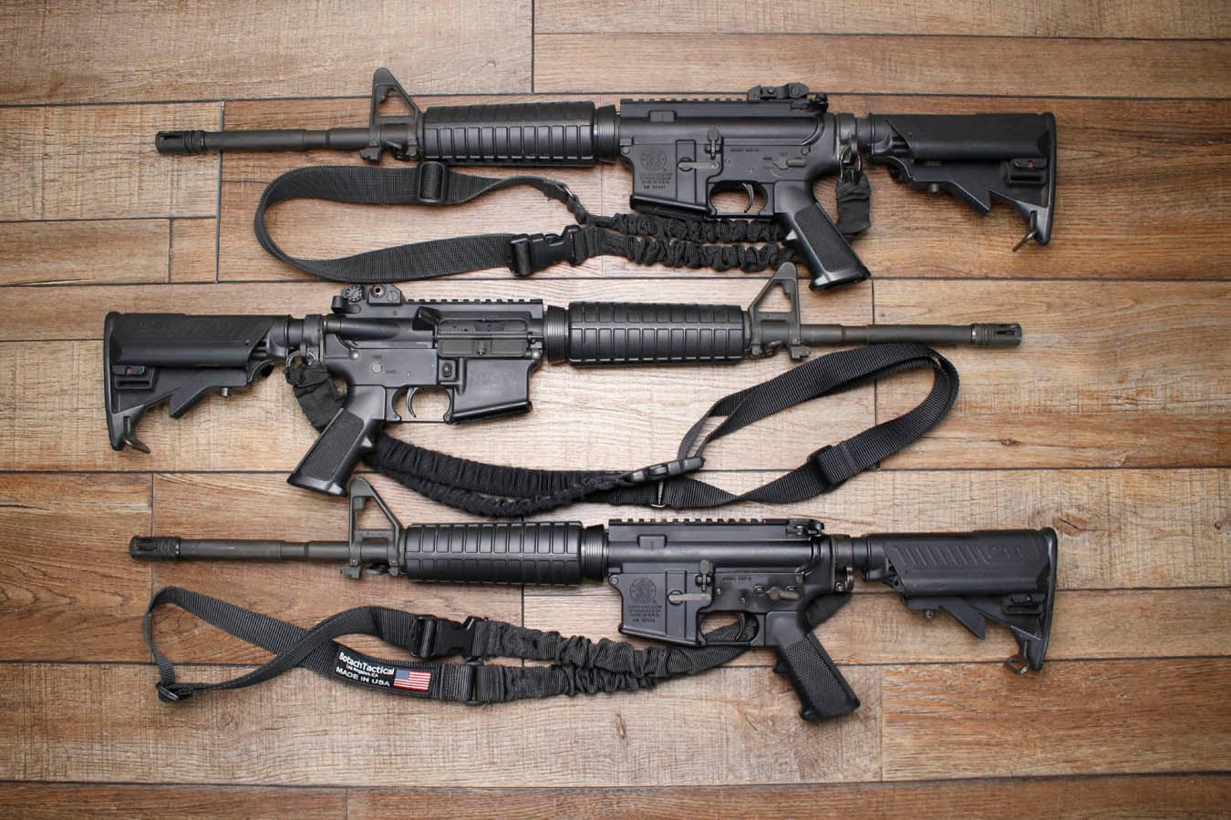 SMITH AND WESSON M&P-15 5.56mm Police Trade-In Rifles with A2 Handguard and CAA Stock (No Magazine)
