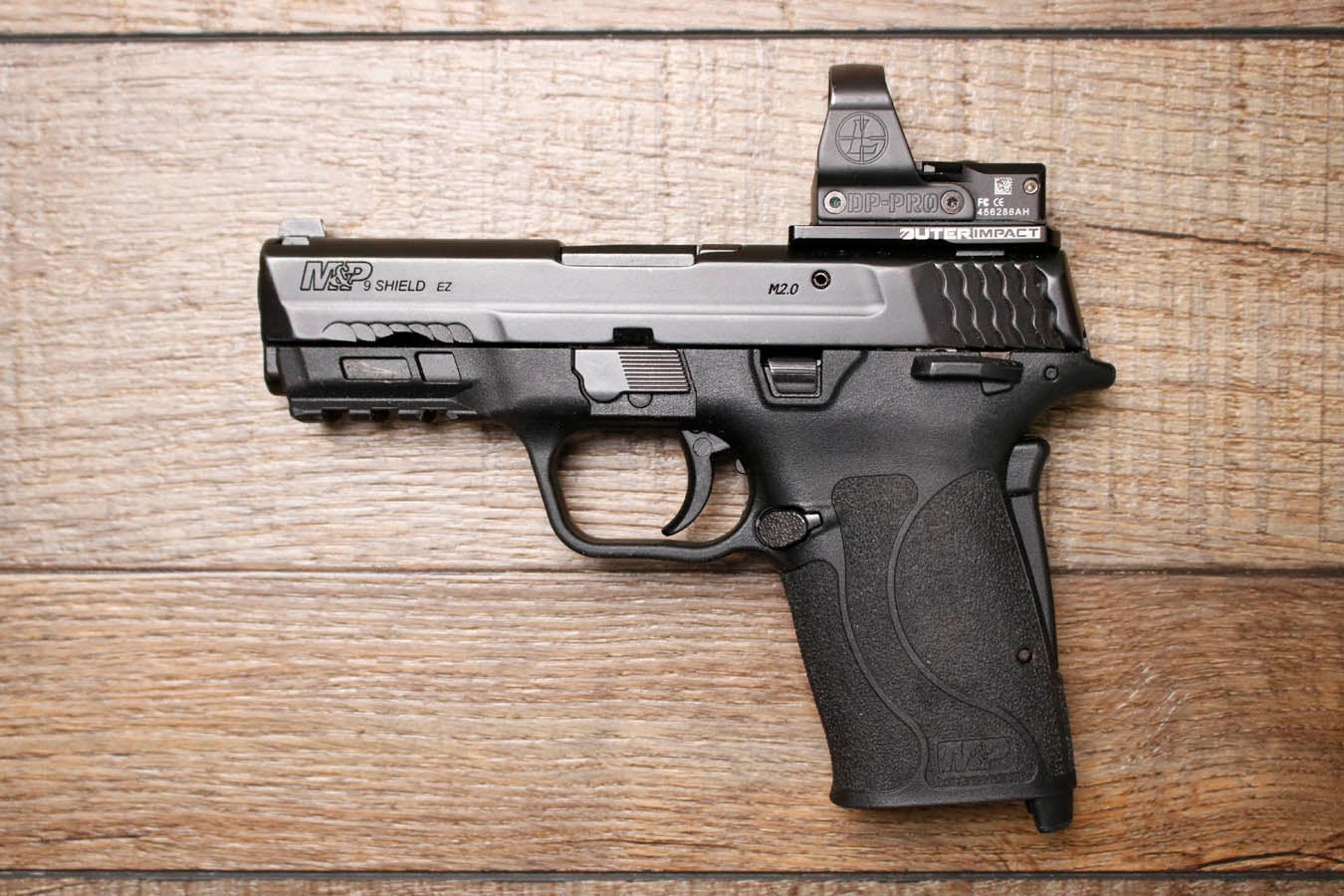 SMITH AND WESSON M&P9 Shield EZ M2.0 9mm Police Trade-In Pistol with Leupold Red Dot (No Magazine)