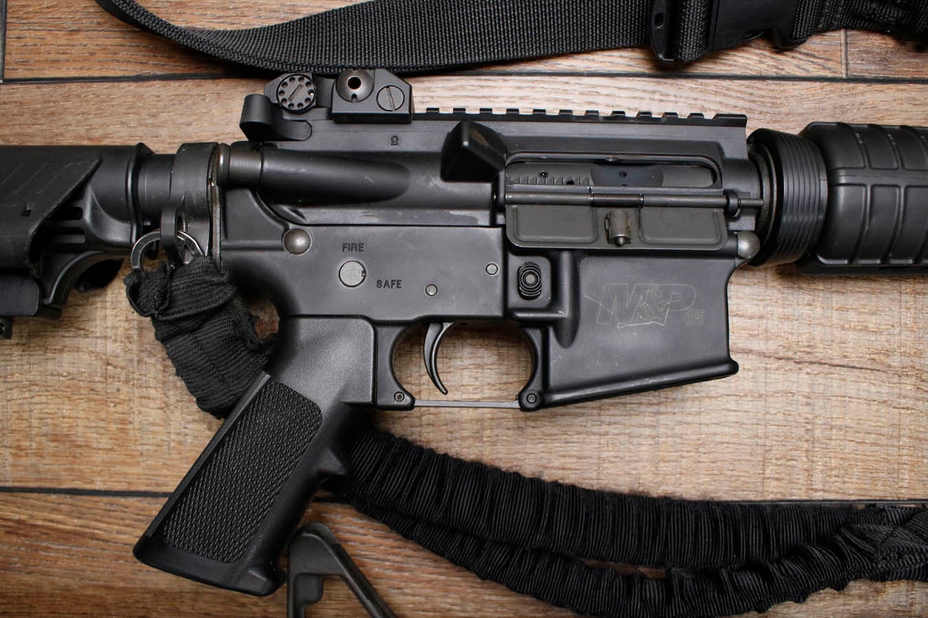 SMITH AND WESSON M&P-15 5.56mm Police Trade-In Rifles with A2 Handguard and CAA Stock (No Magazine)