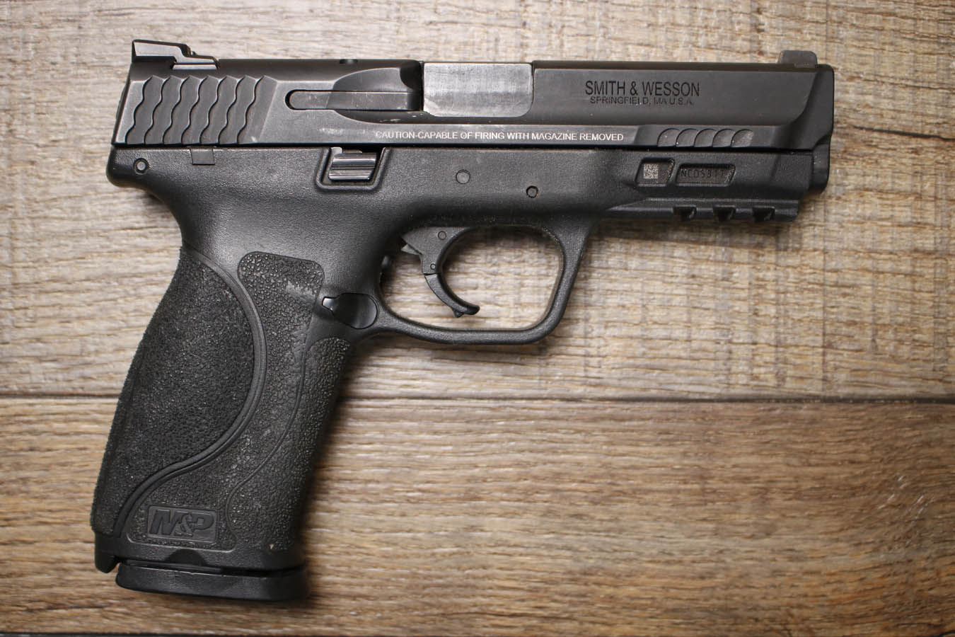 SMITH AND WESSON M&P9 M2.0 9mm Police Trade-In Pistol with South Bend Police Department Markings