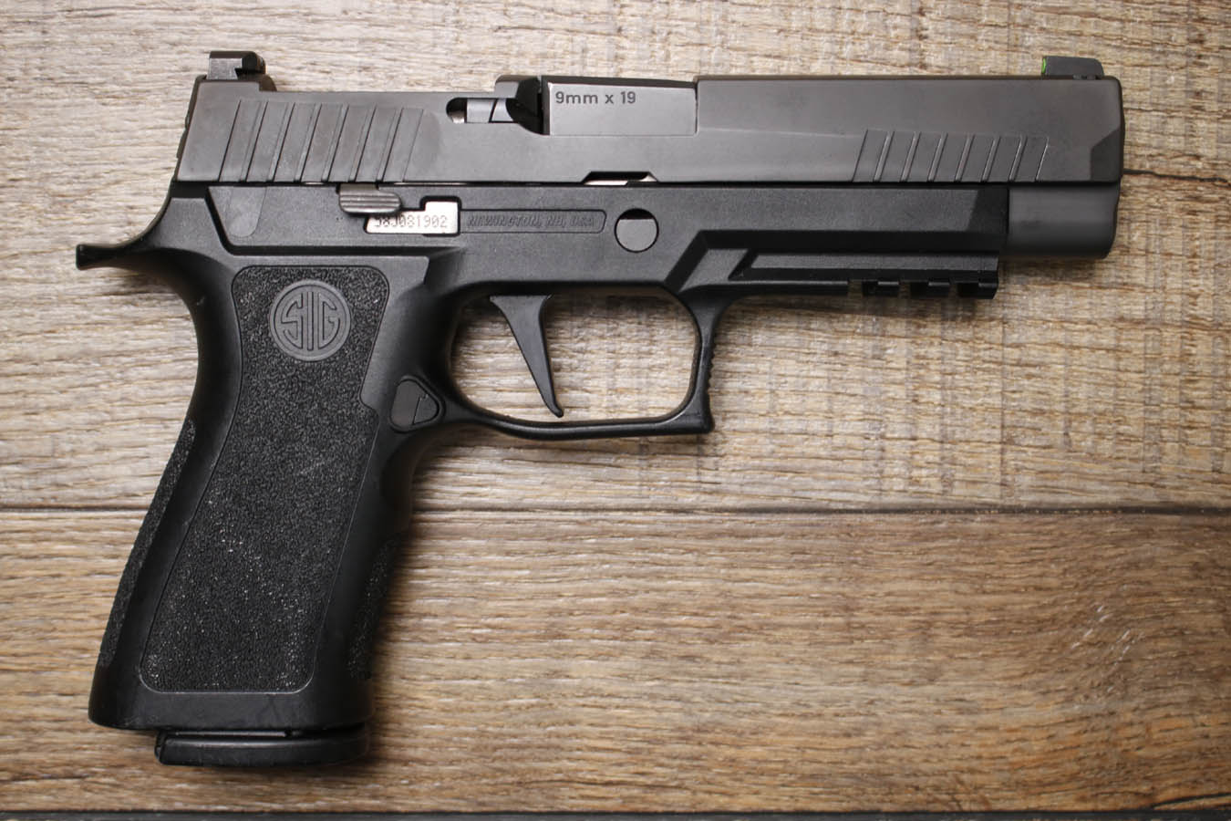 SIG SAUER P320 9mm Optic Ready Police Trade-in Pistol with Extra Frame and Three Magazines