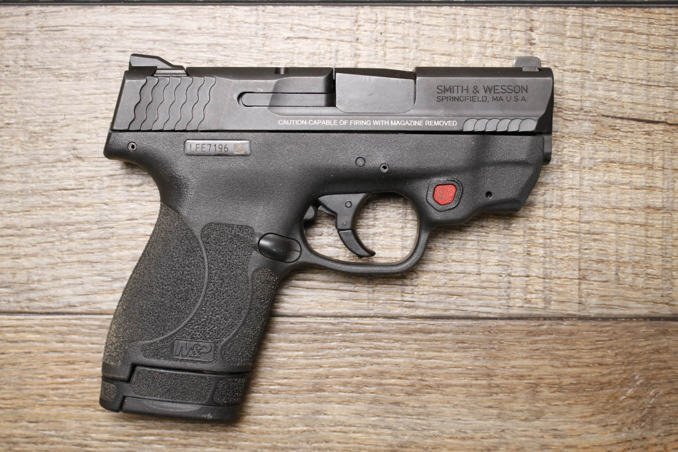 SMITH AND WESSON M&P40 Shield M2.0 40 S&W Police Trade-In Pistol with Crimson Trace Laser