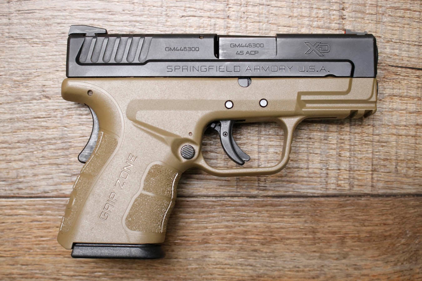 SPRINGFIELD XD-45 MOD2 Subcompact 45 ACP Police Trade-In Pistol with FDE Frame and GRIP ZONE