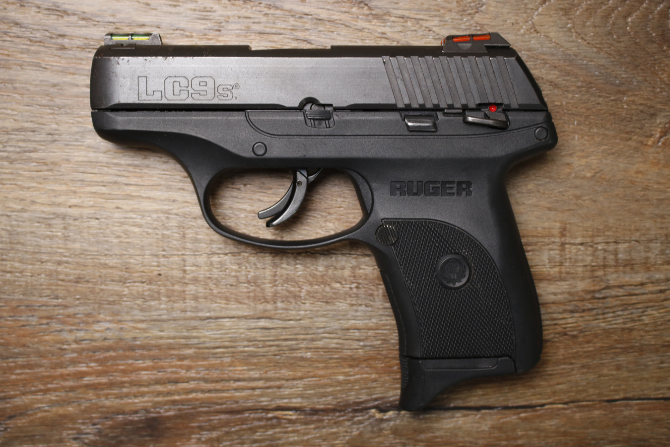 RUGER LC9S 9mm Police Trade-In Pistol with HIVIZ Fiber Optic Sights