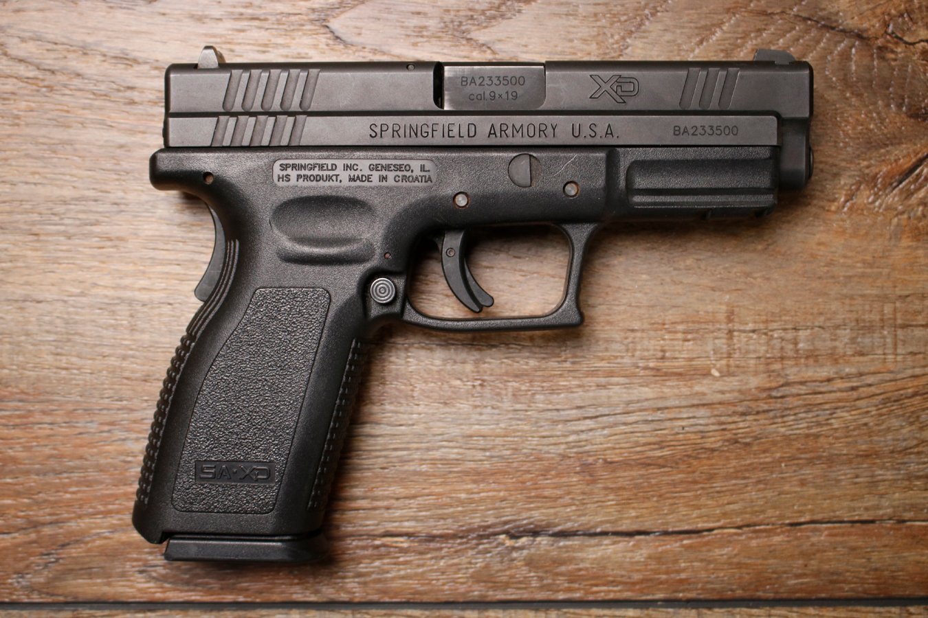 SPRINGFIELD XD-9 9mm Police Trade-In Pistol with 4 Inch Barrel