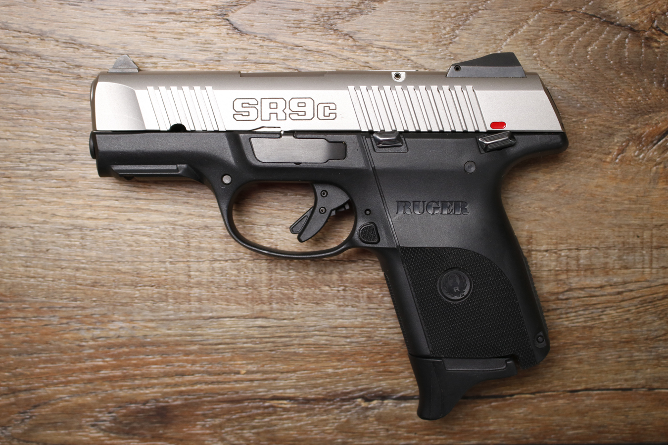 RUGER SR9C 9mm Police Trade-In Pistol with Stainless Slide