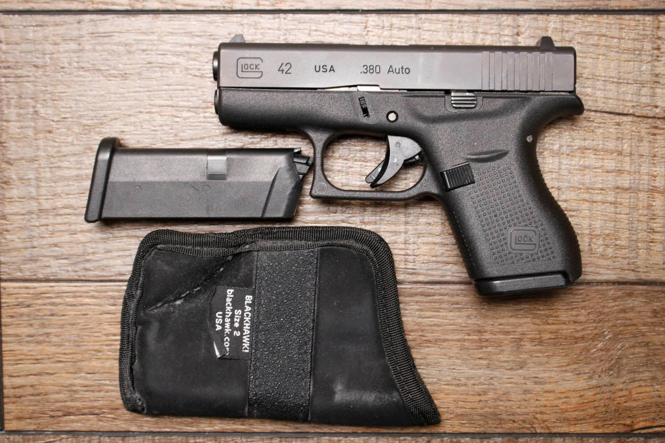 GLOCK 42 380 ACP Police Trade-In Pistol with Holster and 2 Magazines