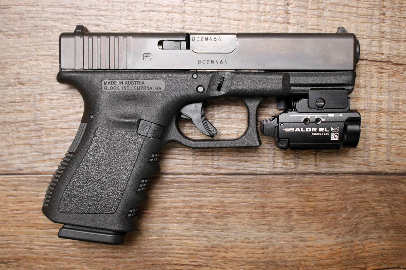 GLOCK 23 Gen 3 40 S&W Police Trade-In Pistol with Olight and 2 Magazines