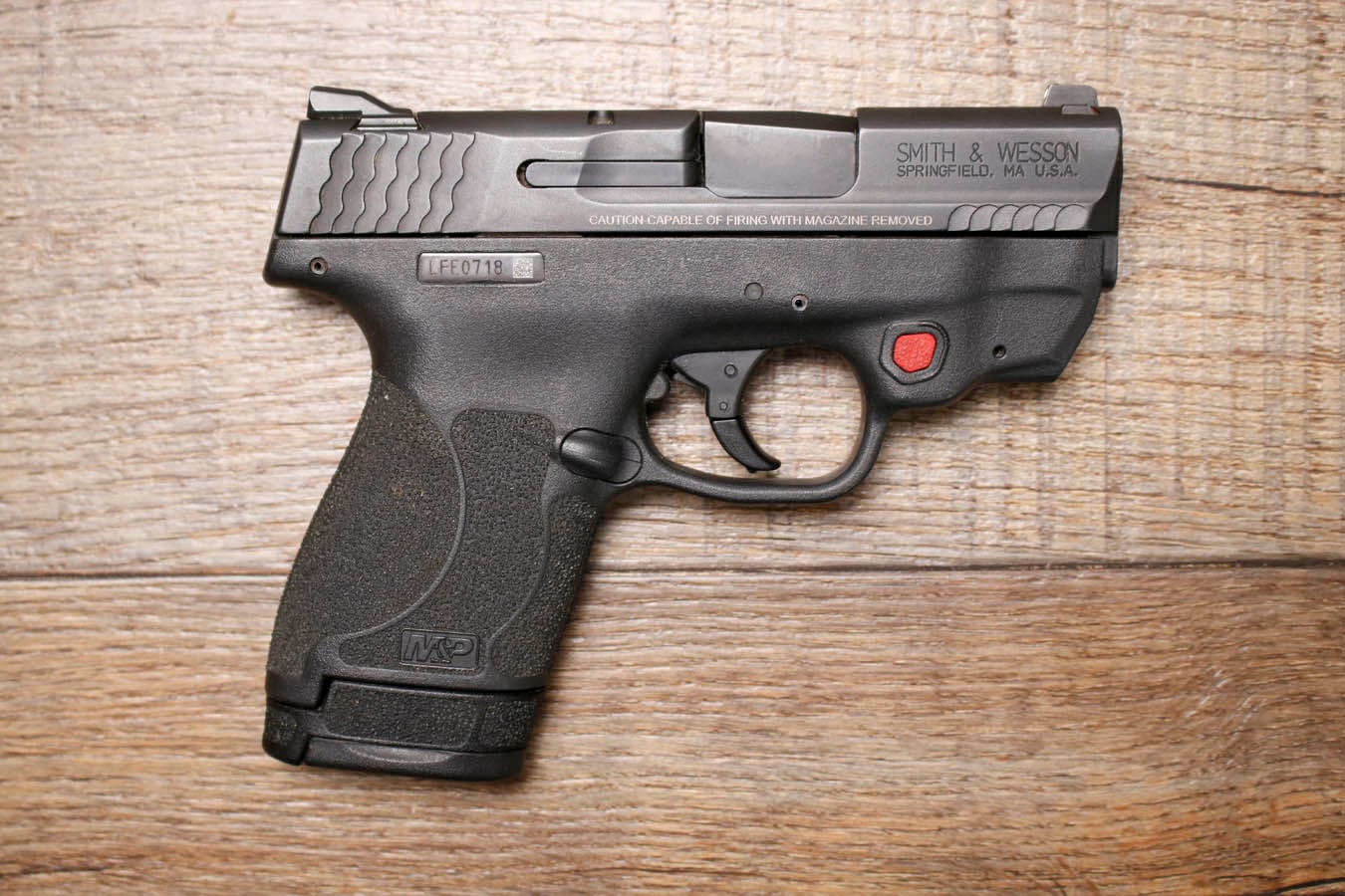 SMITH AND WESSON M&P40 Shield M2.0 40 S&W Police Trade-In Pistol with Crimson Trace Laser