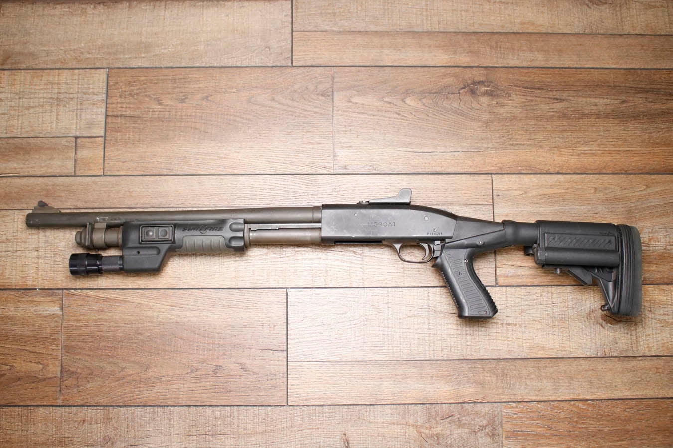 MOSSBERG M590A1 12GA Police Trade-In Shotgun with SureFire Forend