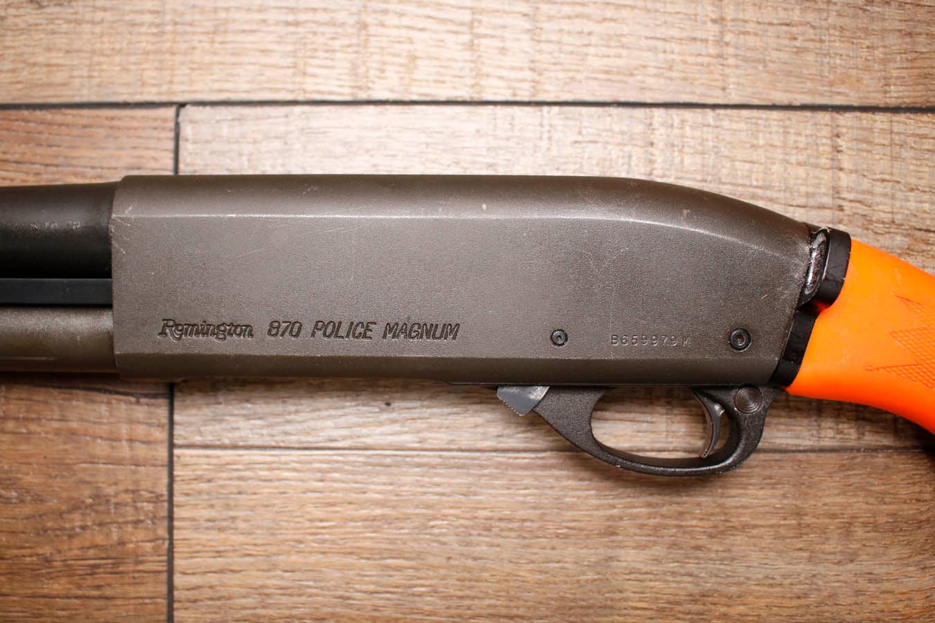 REMINGTON 870 Police Magnum 12GA Police Trade-In Shotgun with Synthetic Orange Furniture