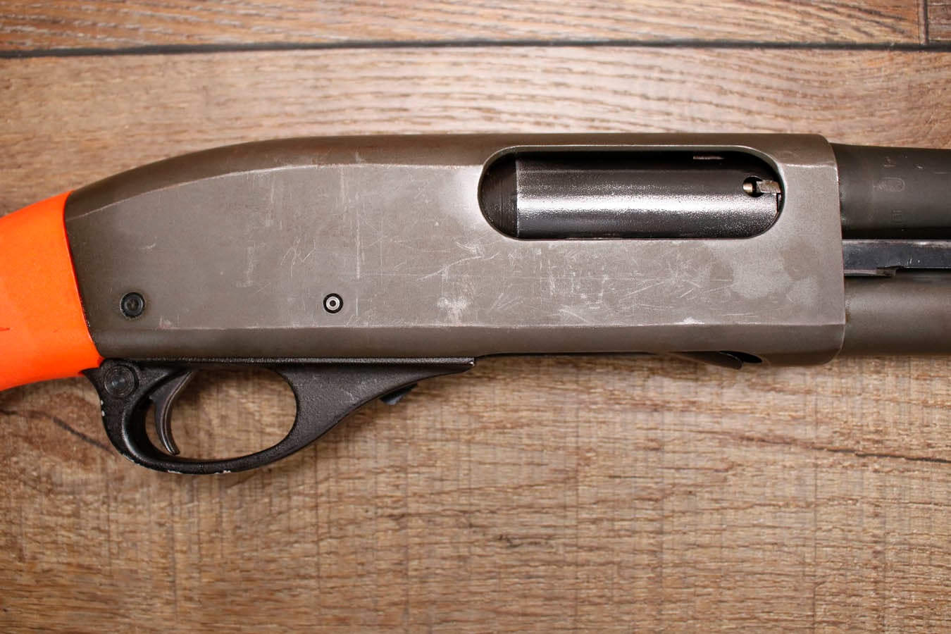 REMINGTON 870 Police Magnum 12GA Police Trade-In Shotgun with Less Le Orange Furniture and Extended Tube Mag