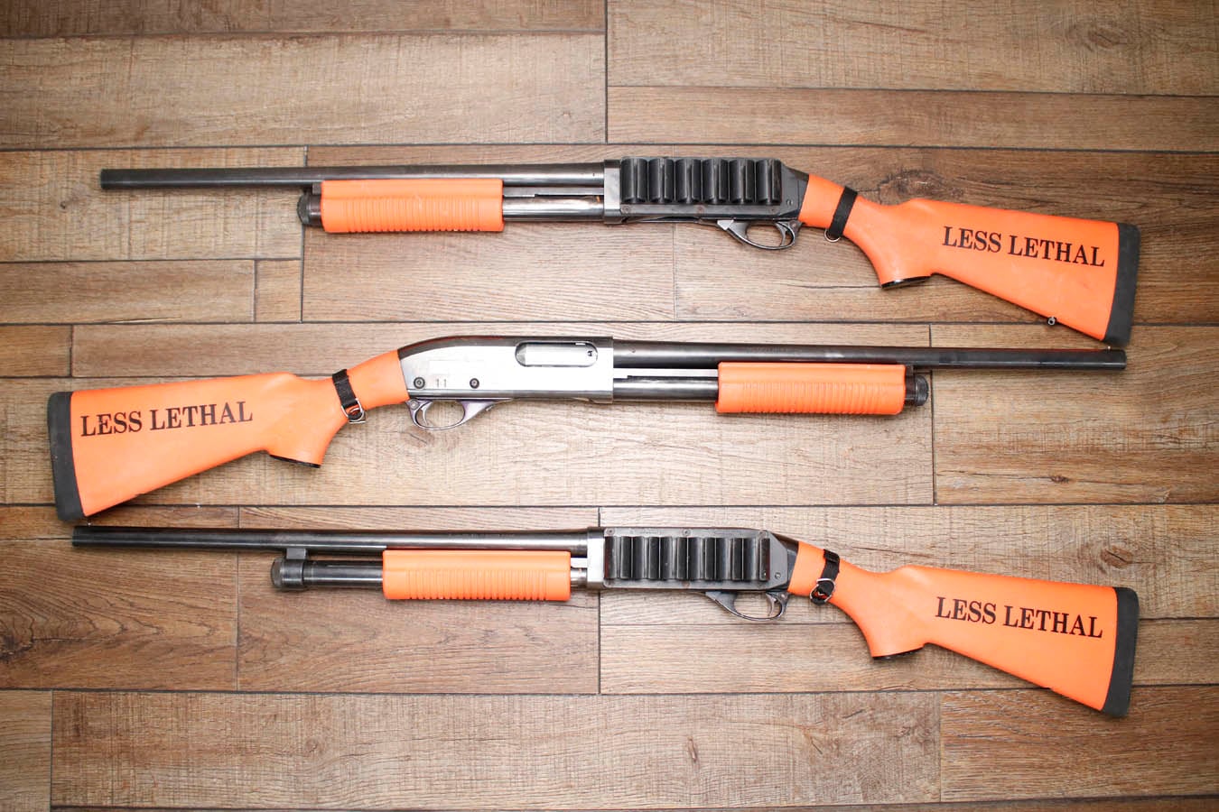 REMINGTON 870 Wingmaster 12GA Police Trade-In Shotgun with Less Lethal Orange Stock