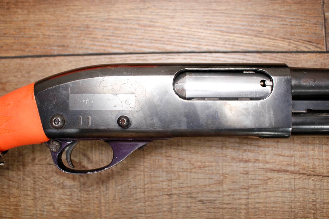 REMINGTON 870 Wingmaster 12GA Police Trade-In Shotgun with Less Lethal Orange Stock