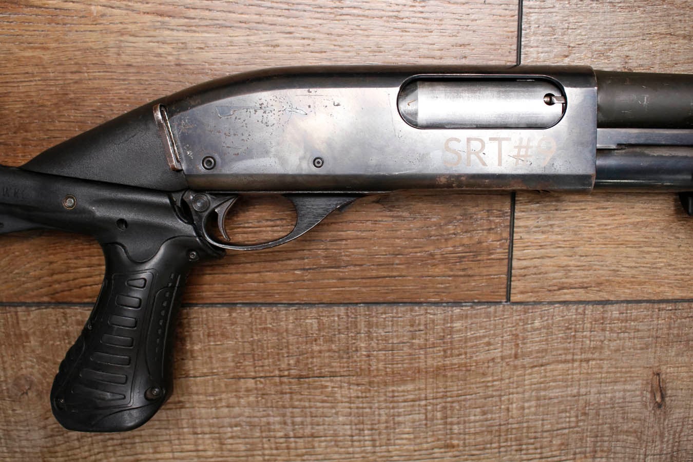 REMINGTON 870 Magnum 12GA Police Trade-In Shotgun with Pistol Grip, Collapsible Stock and Extended Tube Mag