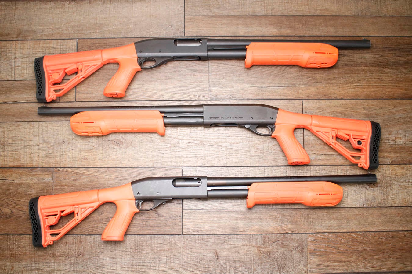 REMINGTON 870 Express Magnum 12GA Police Trade-In Shotgun with Synthetic Orange Furniture/Pistol Grip