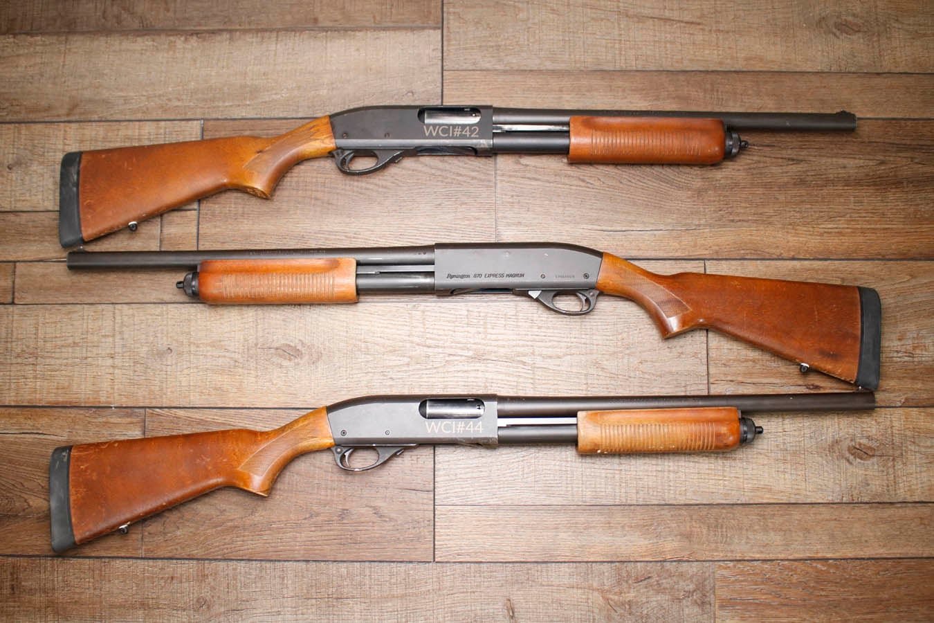 REMINGTON 870 Express Magnum 12GA Police Trade-In Shotguns with Wood Stock