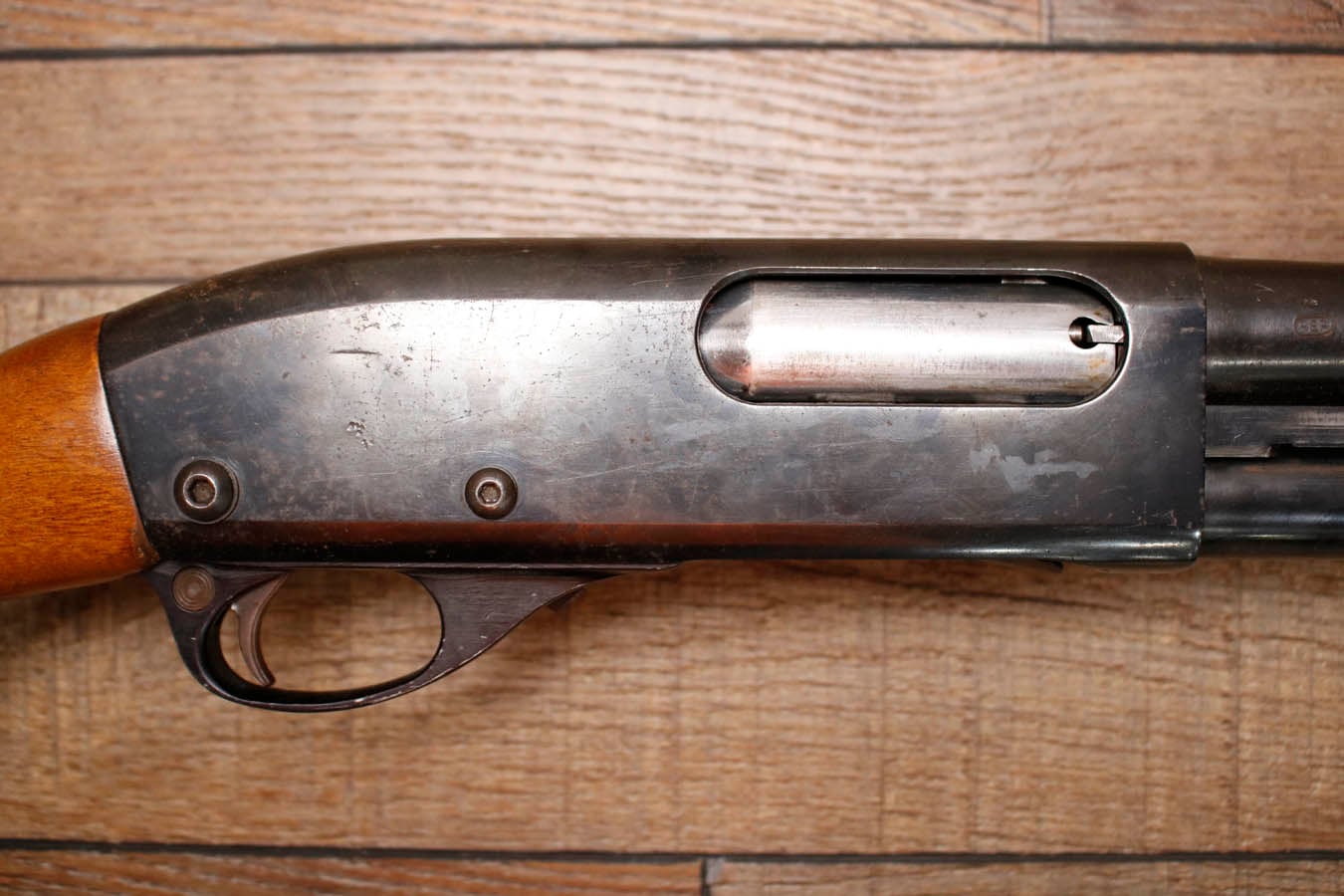 REMINGTON 870 Wingmaster 12GA Police Trade-In Shotgun with Wood Stock