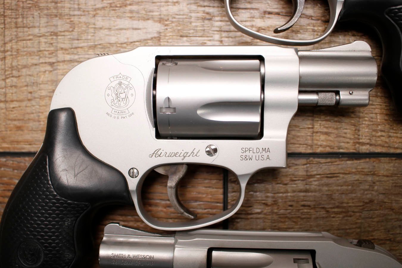 SMITH AND WESSON 638-3 Airweight 38 Special Police Trade-In Revolvers (Very Good Condition)