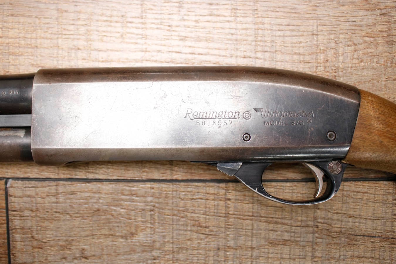 REMINGTON 870 Wingmaster 12GA Police Trade-In Shotgun with Wood Stock
